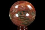 Colorful Petrified Wood Sphere - Madagascar #92988-1